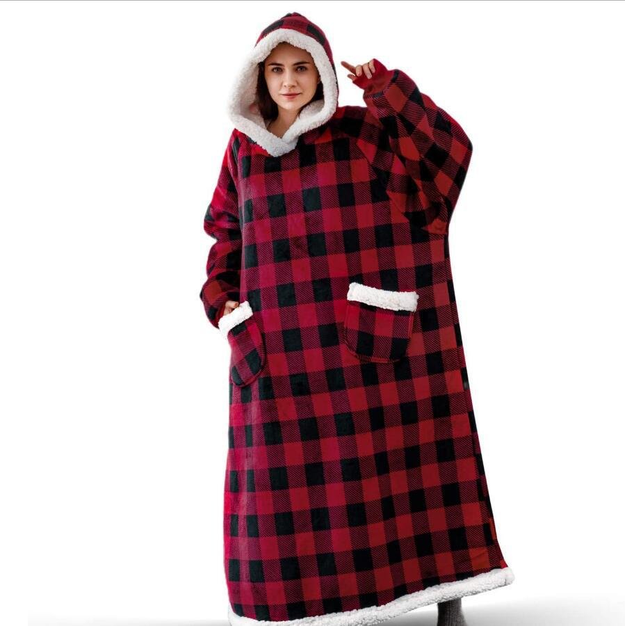 Super Long Flannel Blanket with Sleeves Winter Hoodies Sweatshirt Women Men Pullover Fleece Giant TV Blanket Oversized WF032 Super Long Flannel Blanket with Sleeves Winter Hoodies Sweatshirt Women Men Pullover Fleece Giant TV Blanket Oversized WF032