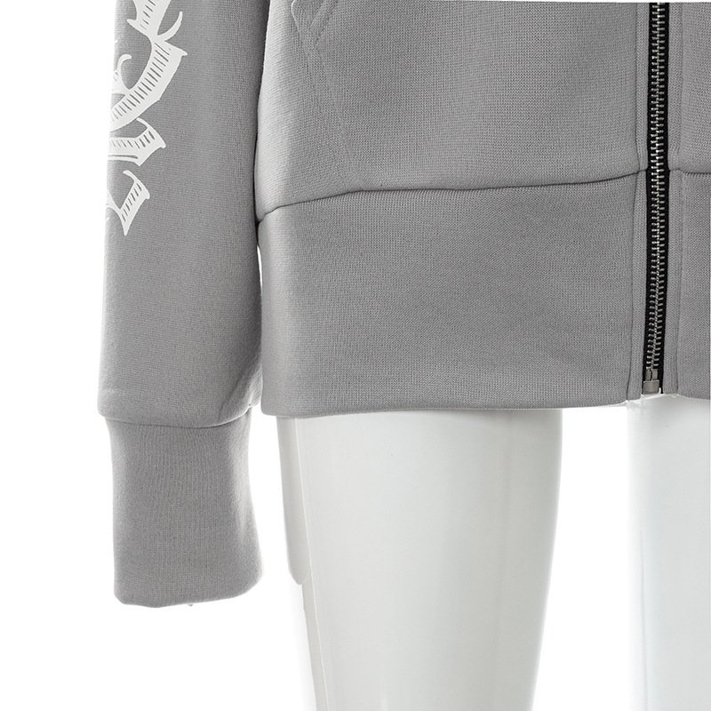 Letter Printed Zip Up Hoodies Women Autumn Winter Grunge Punk Hooded Jackets Coats Y2k Oversized Retro Streetwear Sweatshirts
