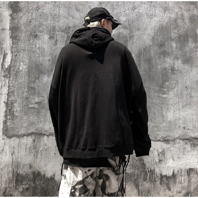 Punk Gothic Letter Print Hoddie Y2k For Men Full Zip Hoodie Women Sudaderas Hombre Unisex Hooded Jackets New