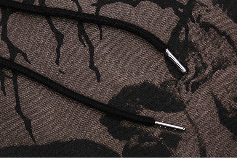 Punk Gothic Letter Print Hoddie Y2k For Men Full Zip Hoodie Women Sudaderas Hombre Unisex Hooded Jackets New