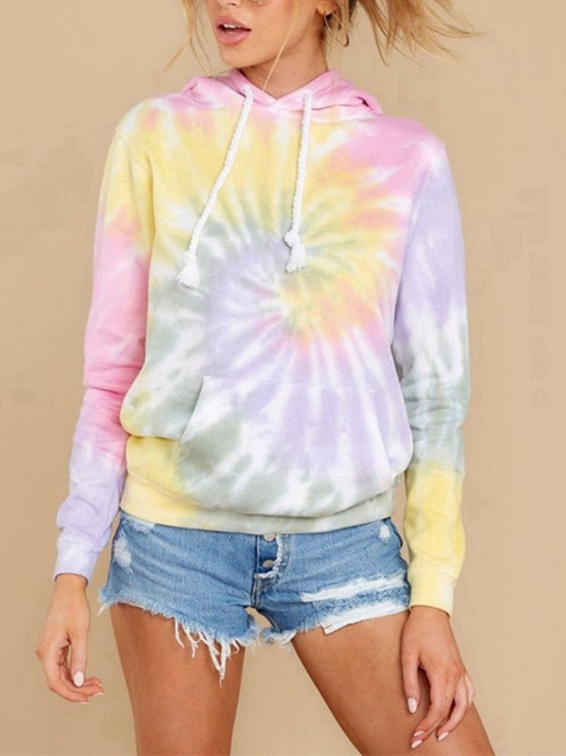 Women Tie Dye Hoodie Sweatshirts Autumn Long Sleeve 2020 Oversize Ladies Pullovers Casual Loose Pocket Hooded Shirt Streetwear Women Tie Dye Hoodie Sweatshirts Autumn Long Sleeve 2020 Oversize Ladies Pullovers Casual Loose Pocket Hooded Shirt Streetwear