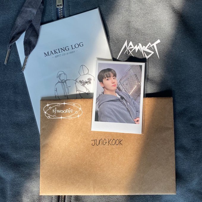 Jungkook Jacket Kpop Design JUNG KOOK zipper hoodie letter and Card