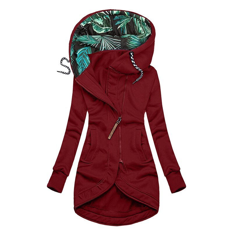 2022 Winter Casual Women Long Hoodies Sweatshirt Coat Zip Up Outerwears Hooded Jacket Female Pockets Outwear Tops 2022 Winter Casual Women Long Hoodies Sweatshirt Coat Zip Up Outerwears Hooded Jacket Female Pockets Outwear Tops
