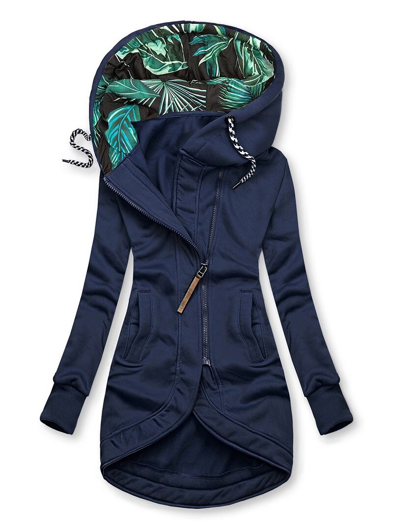 2022 Winter Casual Women Long Hoodies Sweatshirt Coat Zip Up Outerwears Hooded Jacket Female Pockets Outwear Tops 2022 Winter Casual Women Long Hoodies Sweatshirt Coat Zip Up Outerwears Hooded Jacket Female Pockets Outwear Tops