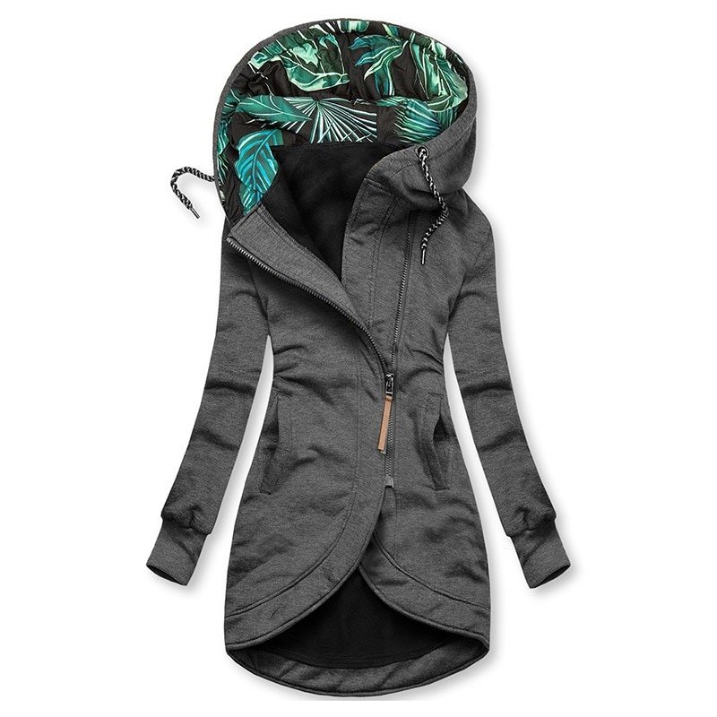 2022 Winter Casual Women Long Hoodies Sweatshirt Coat Zip Up Outerwears Hooded Jacket Female Pockets Outwear Tops 2022 Winter Casual Women Long Hoodies Sweatshirt Coat Zip Up Outerwears Hooded Jacket Female Pockets Outwear Tops