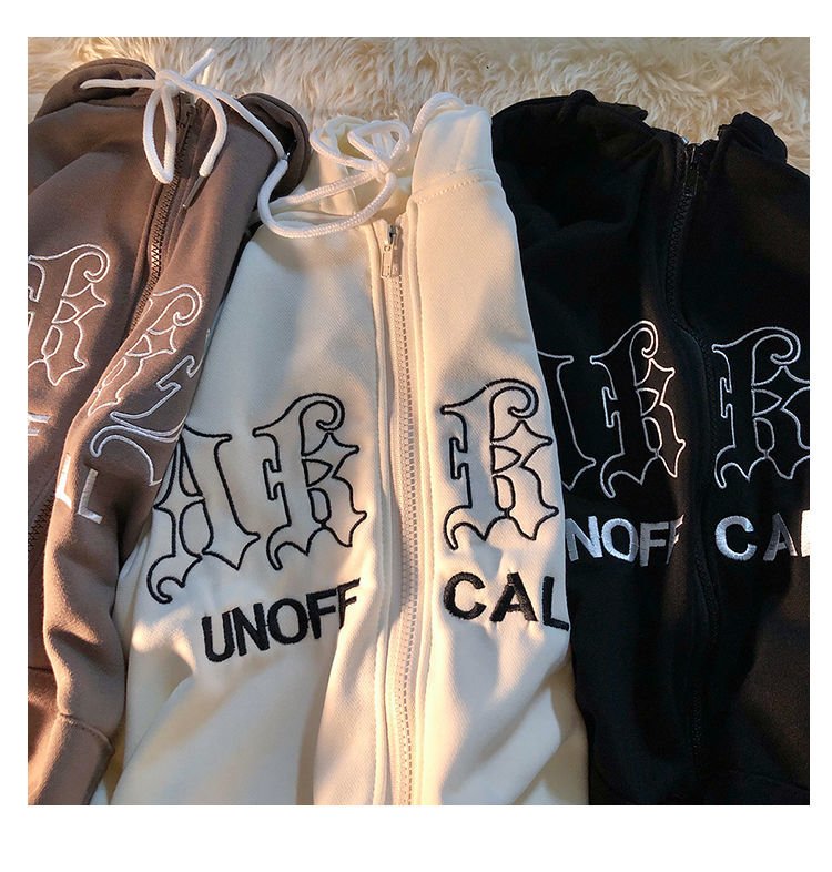 Street fashion hoodie men South Korea Harajuku zipper graffiti cartoon print jacket pullover y2k oversized sweatshirt women