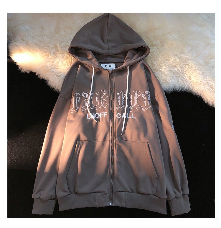 Street fashion hoodie men South Korea Harajuku zipper graffiti cartoon print jacket pullover y2k oversized sweatshirt women