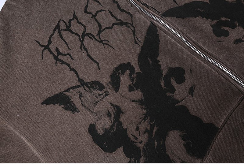 New Dark Jacket Coat Print Angel Fairy Womens Hoodies Hip-hop Streetwear Harajuku Anime Women Coat Zipper Y2k Women Clothing New Dark Jacket Coat Print Angel Fairy Womens Hoodies Hip-hop Streetwear Harajuku Anime Women Coat Zipper Y2k Women Clothing