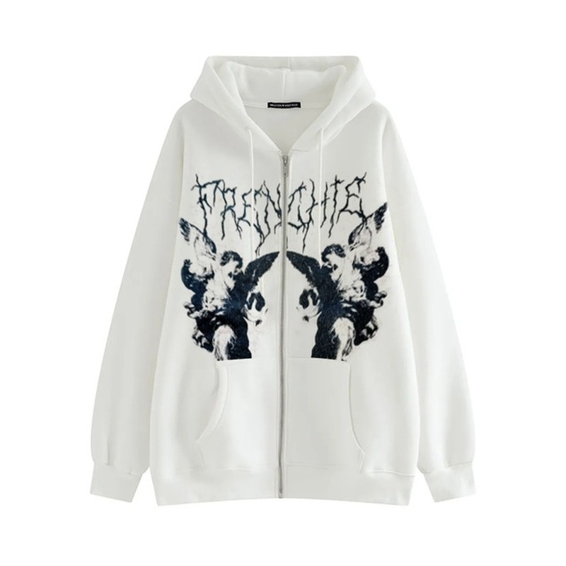 New Dark Jacket Coat Print Angel Fairy Womens Hoodies Hip-hop Streetwear Harajuku Anime Women Coat Zipper Y2k Women Clothing New Dark Jacket Coat Print Angel Fairy Womens Hoodies Hip-hop Streetwear Harajuku Anime Women Coat Zipper Y2k Women Clothing
