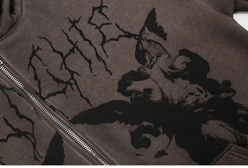 New Dark Jacket Coat Print Angel Fairy Womens Hoodies Hip-hop Streetwear Harajuku Anime Women Coat Zipper Y2k Women Clothing New Dark Jacket Coat Print Angel Fairy Womens Hoodies Hip-hop Streetwear Harajuku Anime Women Coat Zipper Y2k Women Clothing