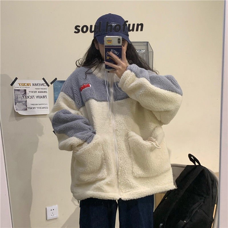Women's Hoodies Thick Fleece New Autumn Oversized Hoodies Female Zip Up Winter Girls Loose Long Sleeve Casual Sweatshirt Tops