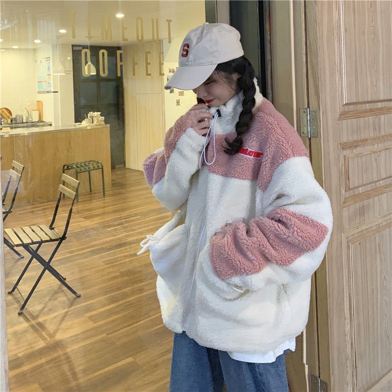 Women's Hoodies Thick Fleece New Autumn Oversized Hoodies Female Zip Up Winter Girls Loose Long Sleeve Casual Sweatshirt Tops