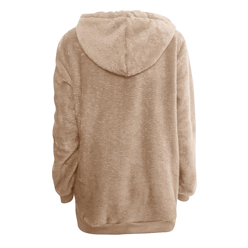Autumn Winter Long Sleeve Plush Hoodies Women Warm Solid Fluffy Hoodies Flannel Pullover Loose Hooded Sweatshirts Tops Autumn Winter Long Sleeve Plush Hoodies Women Warm Solid Fluffy Hoodies Flannel Pullover Loose Hooded Sweatshirts Tops