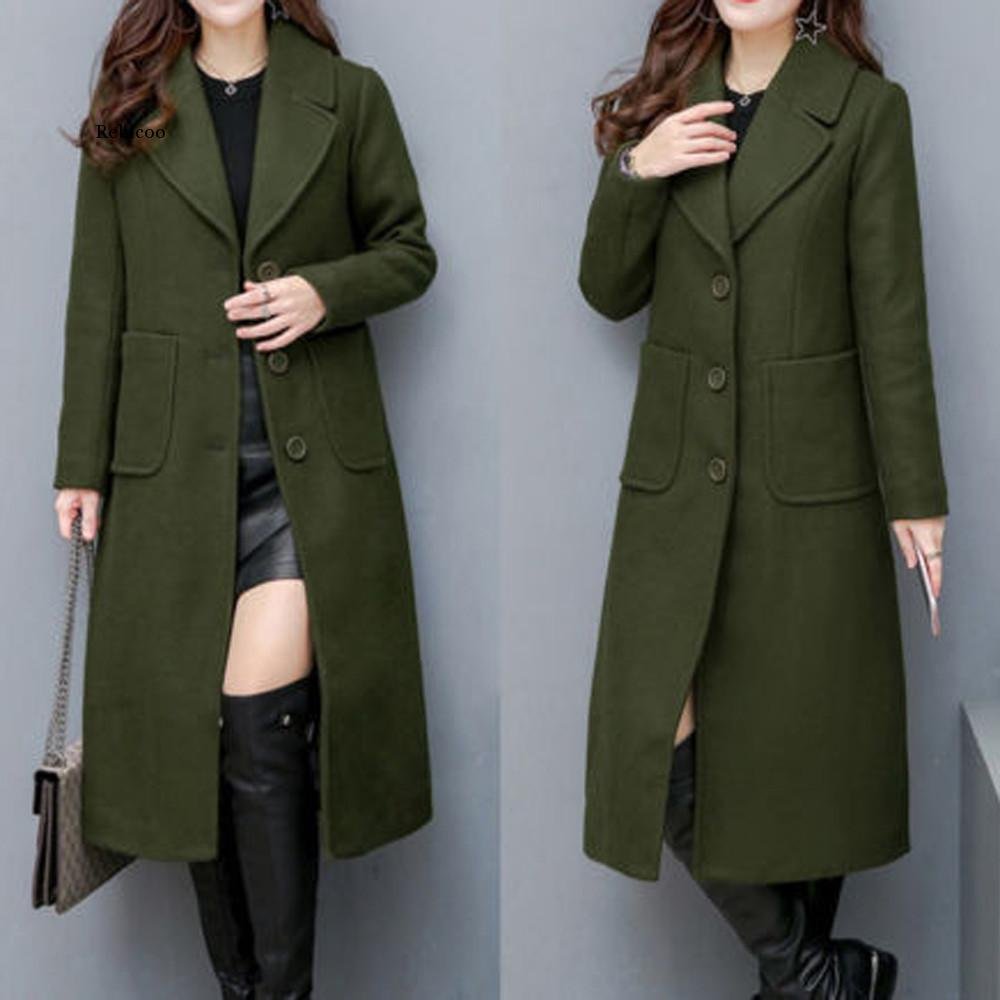Women Vintage Women Woolen Coat Winter Over-Knee Lapel Thick Long Overcoat Slim Warm Jacket Parka Women's Outwear Plus Size 4Xl Women Vintage Women Woolen Coat Winter Over-Knee Lapel Thick Long Overcoat Slim Warm Jacket Parka Women's Outwear Plus Size 4Xl