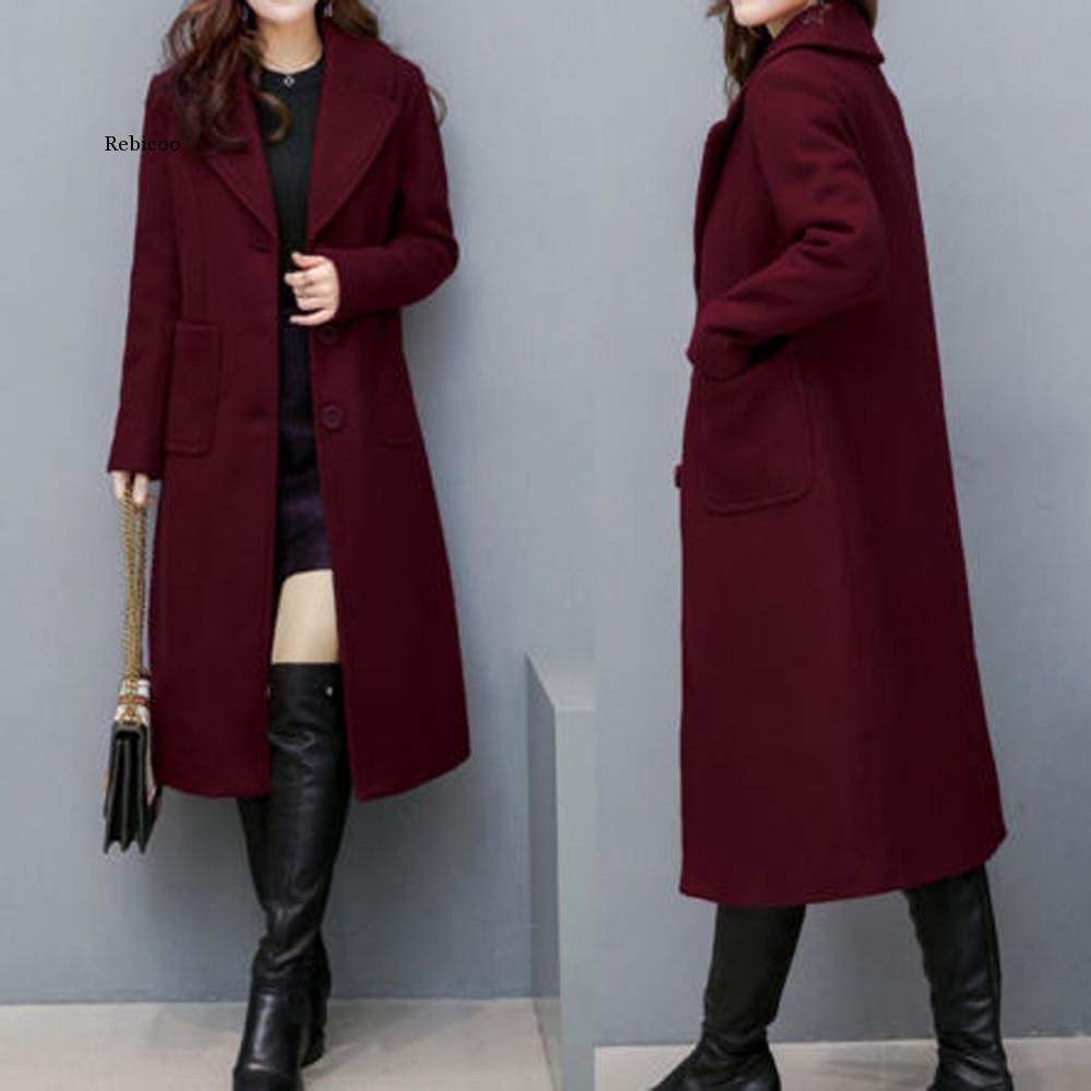 Women Vintage Women Woolen Coat Winter Over-Knee Lapel Thick Long Overcoat Slim Warm Jacket Parka Women's Outwear Plus Size 4Xl Women Vintage Women Woolen Coat Winter Over-Knee Lapel Thick Long Overcoat Slim Warm Jacket Parka Women's Outwear Plus Size 4Xl