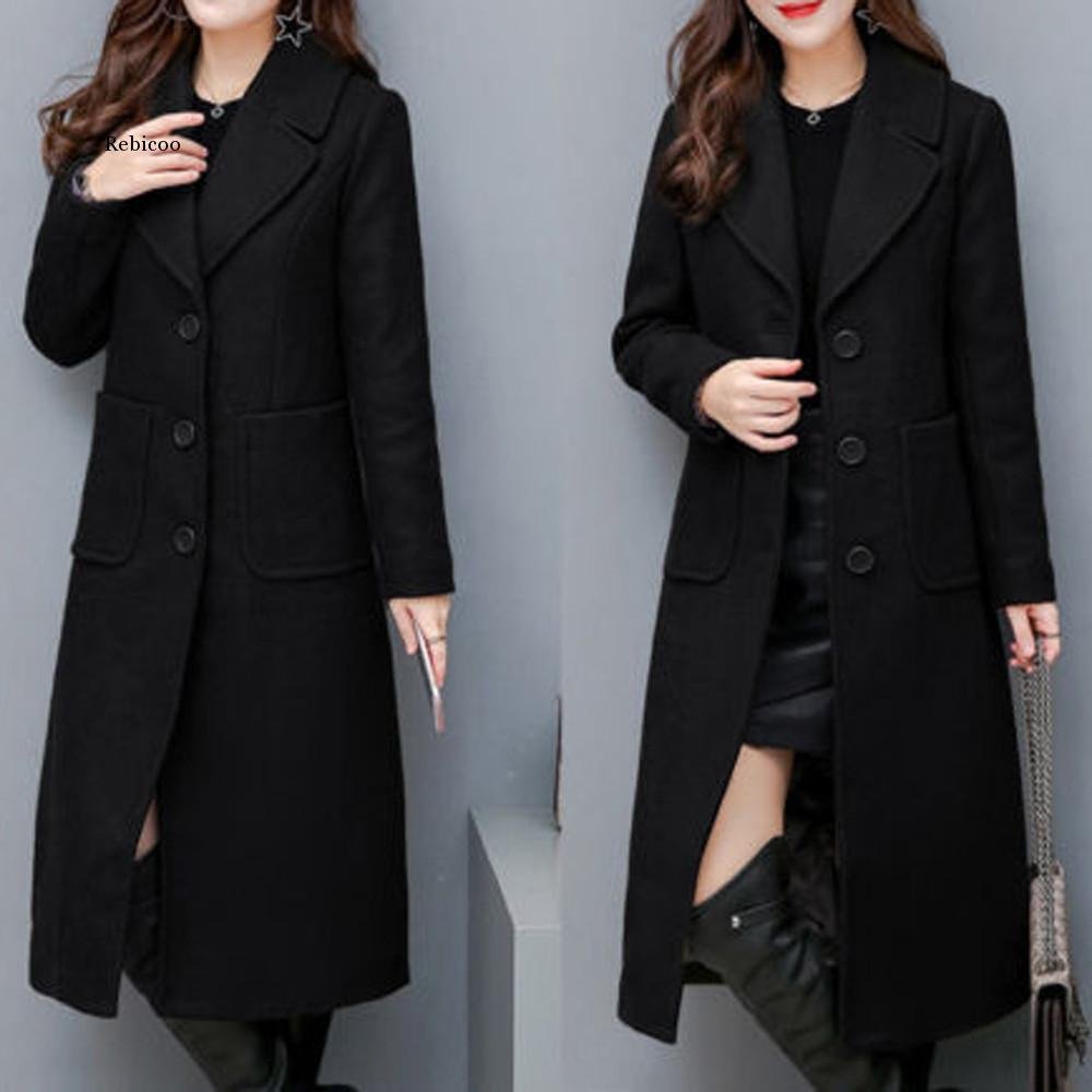 Women Vintage Women Woolen Coat Winter Over-Knee Lapel Thick Long Overcoat Slim Warm Jacket Parka Women's Outwear Plus Size 4Xl Women Vintage Women Woolen Coat Winter Over-Knee Lapel Thick Long Overcoat Slim Warm Jacket Parka Women's Outwear Plus Size 4Xl