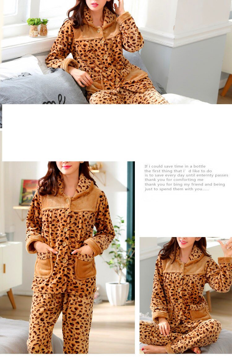 dot print Warm Pajamas Women Winter Flannel Pajama Sets For Female set Thick Korean Style Lovely Cartoon 2 Piece Tops+Pants dot print Warm Pajamas Women Winter Flannel Pajama Sets For Female set Thick Korean Style Lovely Cartoon 2 Piece Tops+Pants