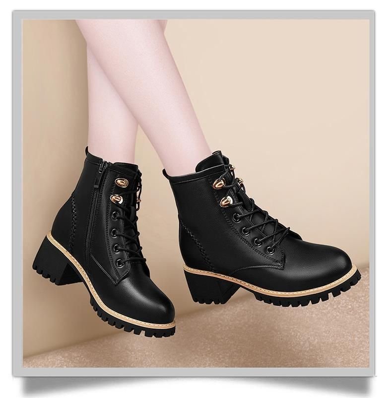 Women's Shoes Boots Ankle 2022 Autumn New British Style Leather Thick Belt Wool Ladies Short Boots Motorcycle Martin Women's Shoes Boots Ankle 2022 Autumn New British Style Leather Thick Belt Wool Ladies Short Boots Motorcycle Martin