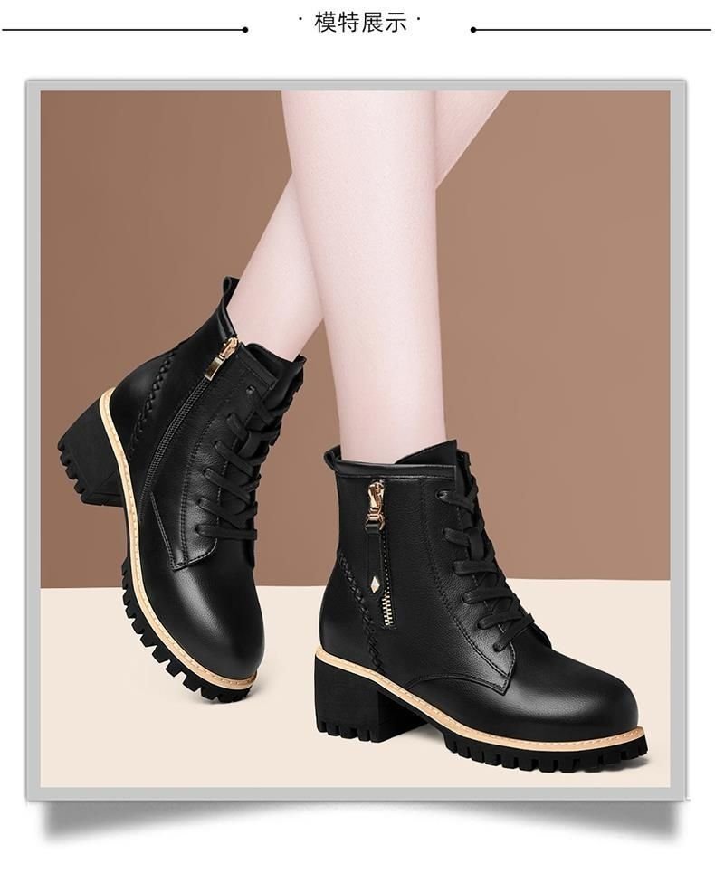 Women's Shoes Boots Ankle 2022 Autumn New British Style Leather Thick Belt Wool Ladies Short Boots Motorcycle Martin Women's Shoes Boots Ankle 2022 Autumn New British Style Leather Thick Belt Wool Ladies Short Boots Motorcycle Martin