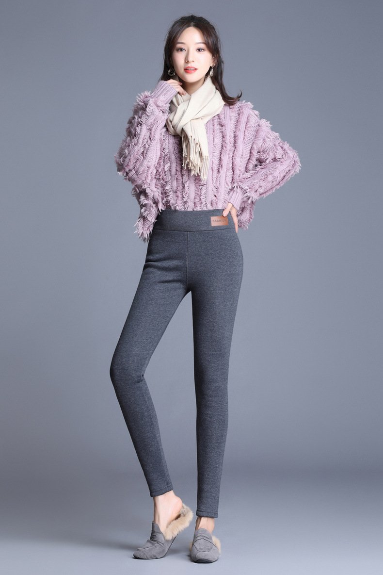 Winter Women Leggings Fleece Lined Velvet Keep Warm Pants High Waist Leggings Women Solid Comfortable Stretchy Thermal Plus Size