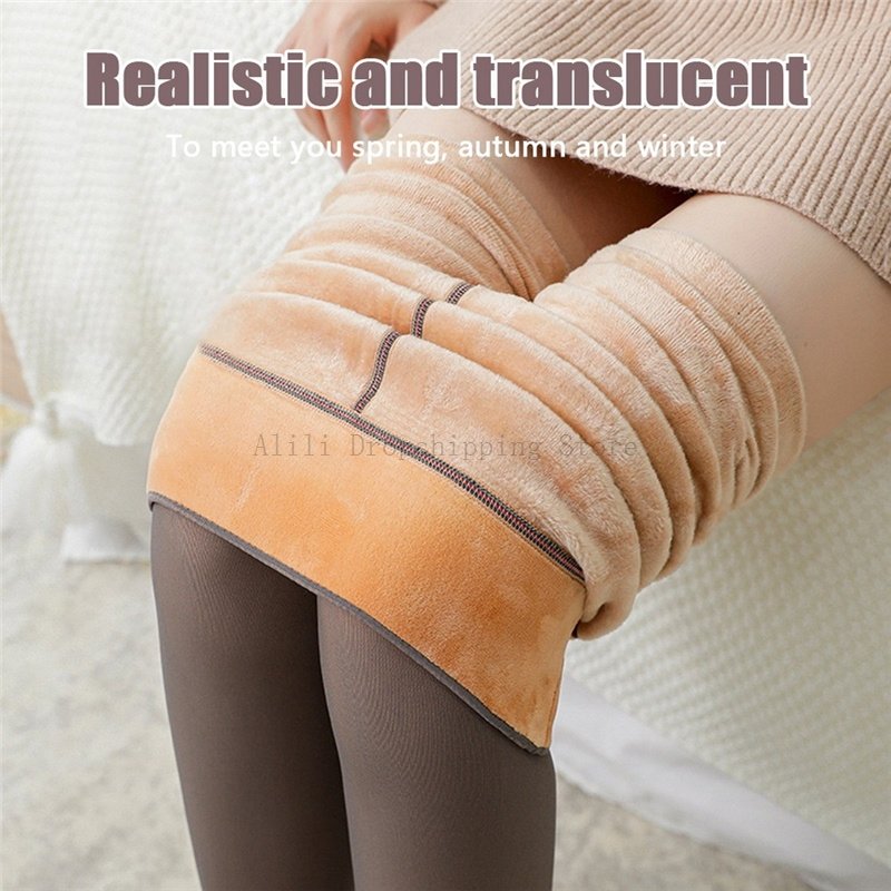 Fleece Panty Warm Winter Tights Thermal Stockings for Women's Fleece Lined Tights Transparent Fake Stockings Thermo Pantyhose Fleece Panty Warm Winter Tights Thermal Stockings for Women's Fleece Lined Tights Transparent Fake Stockings Thermo Pantyhose