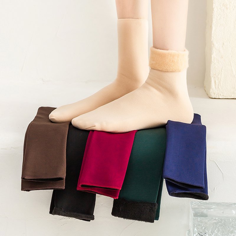 6Pairs/Lot Winter Warm Solid Women Socks Thicken Thermal Socks Wool Cashmere Black Skin Seamless Snow Sock Velvet Unisex Socks 6Pairs/Lot Winter Warm Solid Women Socks Thicken Thermal Socks Wool Cashmere Black Skin Seamless Snow Sock Velvet Unisex Socks