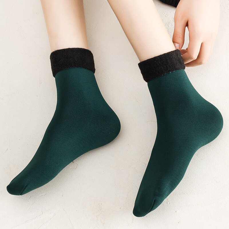 6Pairs/Lot Winter Warm Solid Women Socks Thicken Thermal Socks Wool Cashmere Black Skin Seamless Snow Sock Velvet Unisex Socks 6Pairs/Lot Winter Warm Solid Women Socks Thicken Thermal Socks Wool Cashmere Black Skin Seamless Snow Sock Velvet Unisex Socks