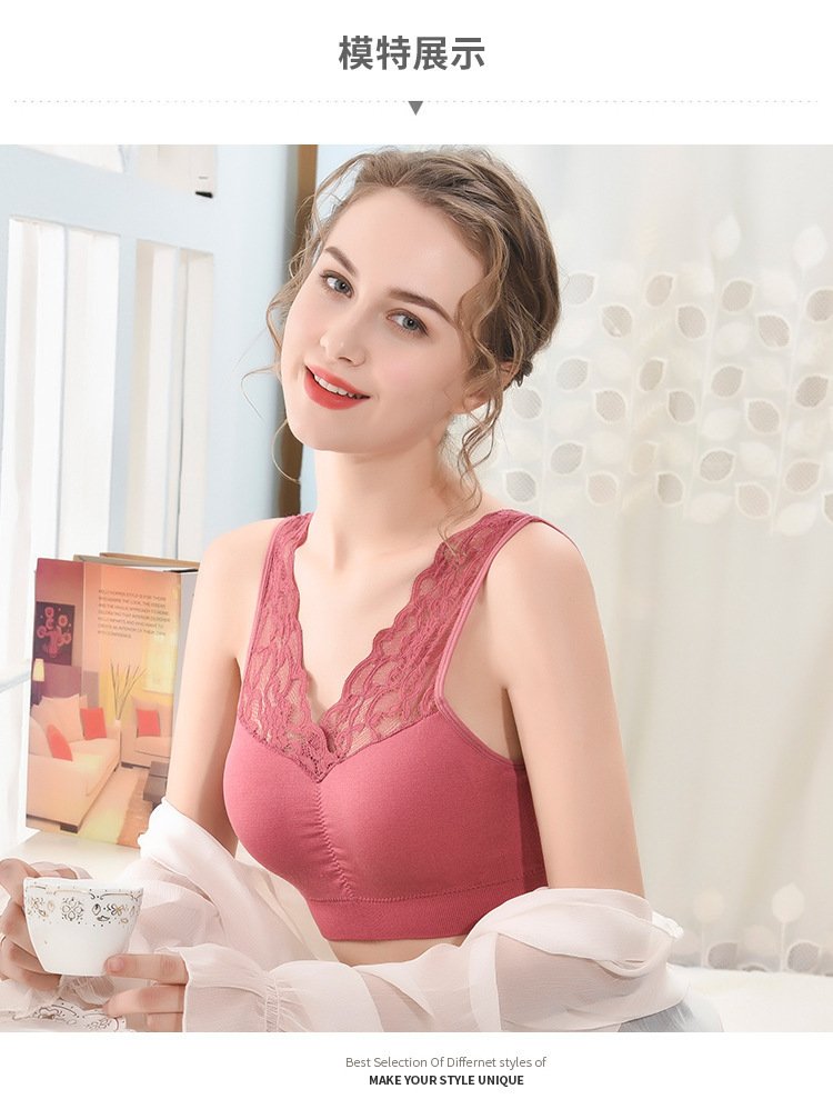 Women's Bras Seamless Underwear Sexy Lace Net Strap Beauty Back Lingerie Push Up Bh Bra Cozy Chest Tube Top Bralette for 40-90kg