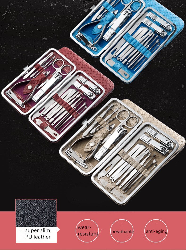 19/16/12/9/8 pcs Manicure Nail Clipper Set Household Stainless Steel Ear Spoon Nail Clippers Manicure Tool Pedicure Nail Scissor 19/16/12/9/8 pcs Manicure Nail Clipper Set Household Stainless Steel Ear Spoon Nail Clippers Manicure Tool Pedicure Nail Scissor