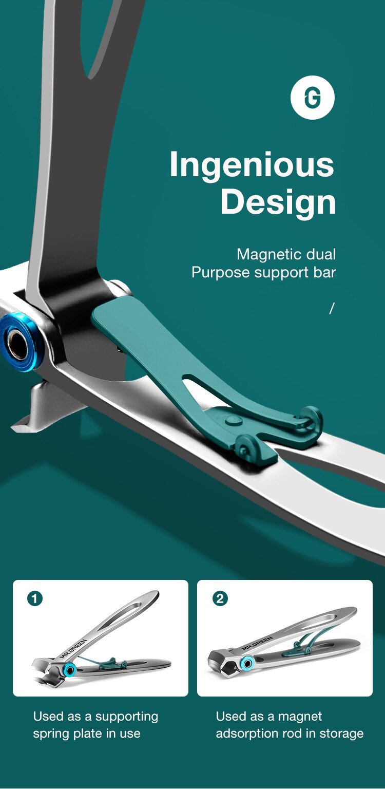 MR.GREEN Nail Clippers Stainless Steel Two Sizes Are Available Manicure Fingernail Cutter Thick Hard Toenail Scissors tools MR.GREEN Nail Clippers Stainless Steel Two Sizes Are Available Manicure Fingernail Cutter Thick Hard Toenail Scissors tools
