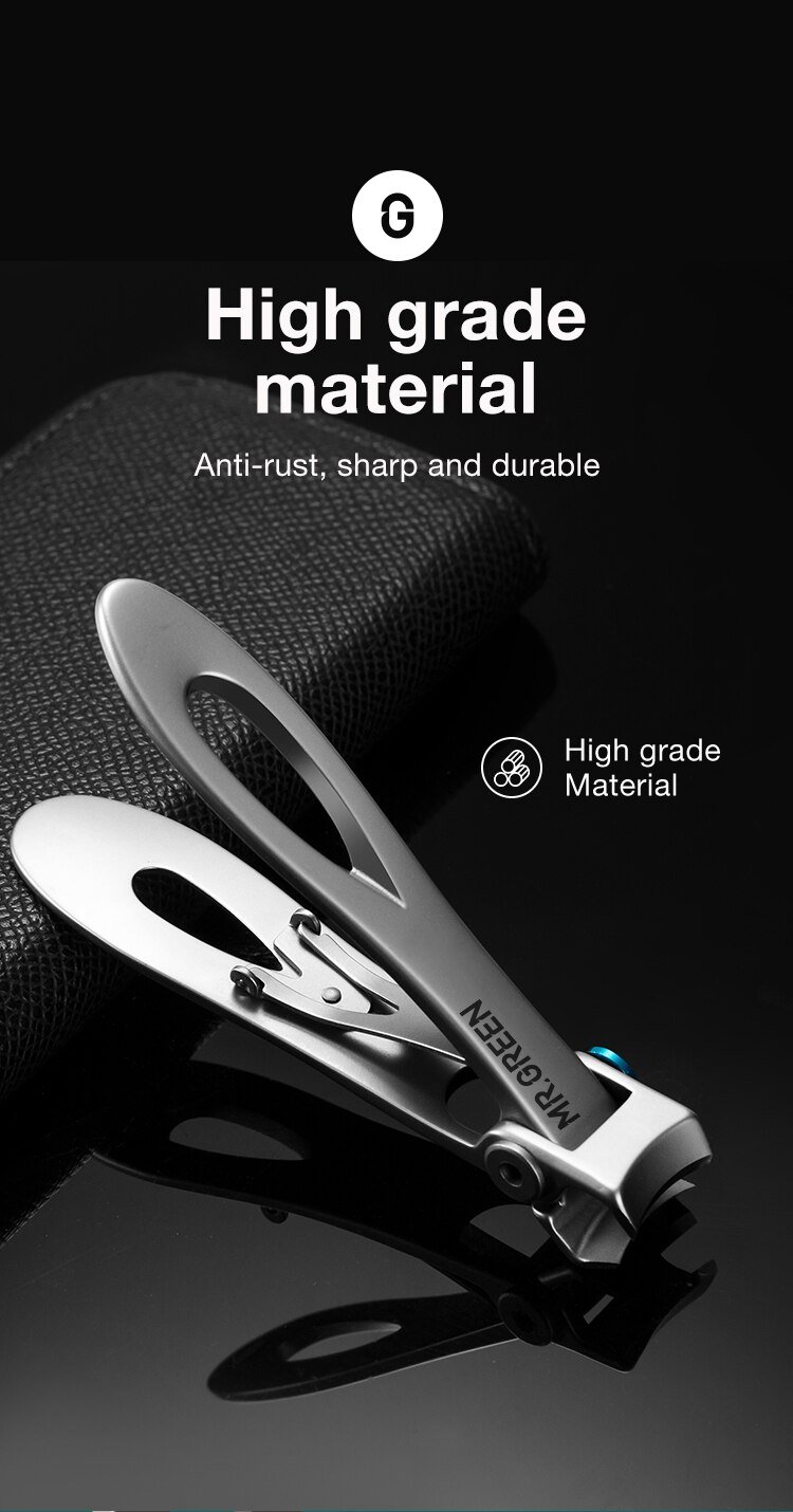 MR.GREEN Nail Clippers Stainless Steel Two Sizes Are Available Manicure Fingernail Cutter Thick Hard Toenail Scissors tools MR.GREEN Nail Clippers Stainless Steel Two Sizes Are Available Manicure Fingernail Cutter Thick Hard Toenail Scissors tools