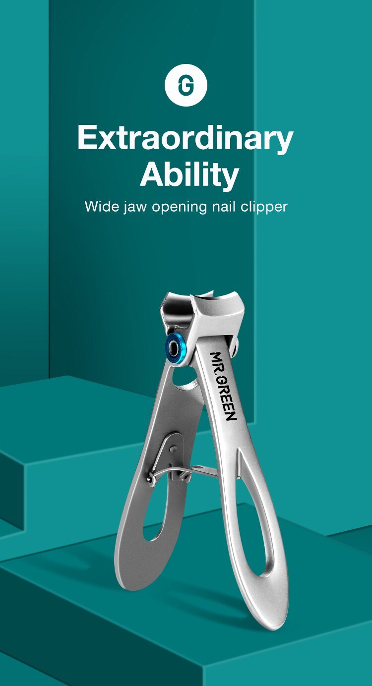 MR.GREEN Nail Clippers Stainless Steel Two Sizes Are Available Manicure Fingernail Cutter Thick Hard Toenail Scissors tools MR.GREEN Nail Clippers Stainless Steel Two Sizes Are Available Manicure Fingernail Cutter Thick Hard Toenail Scissors tools