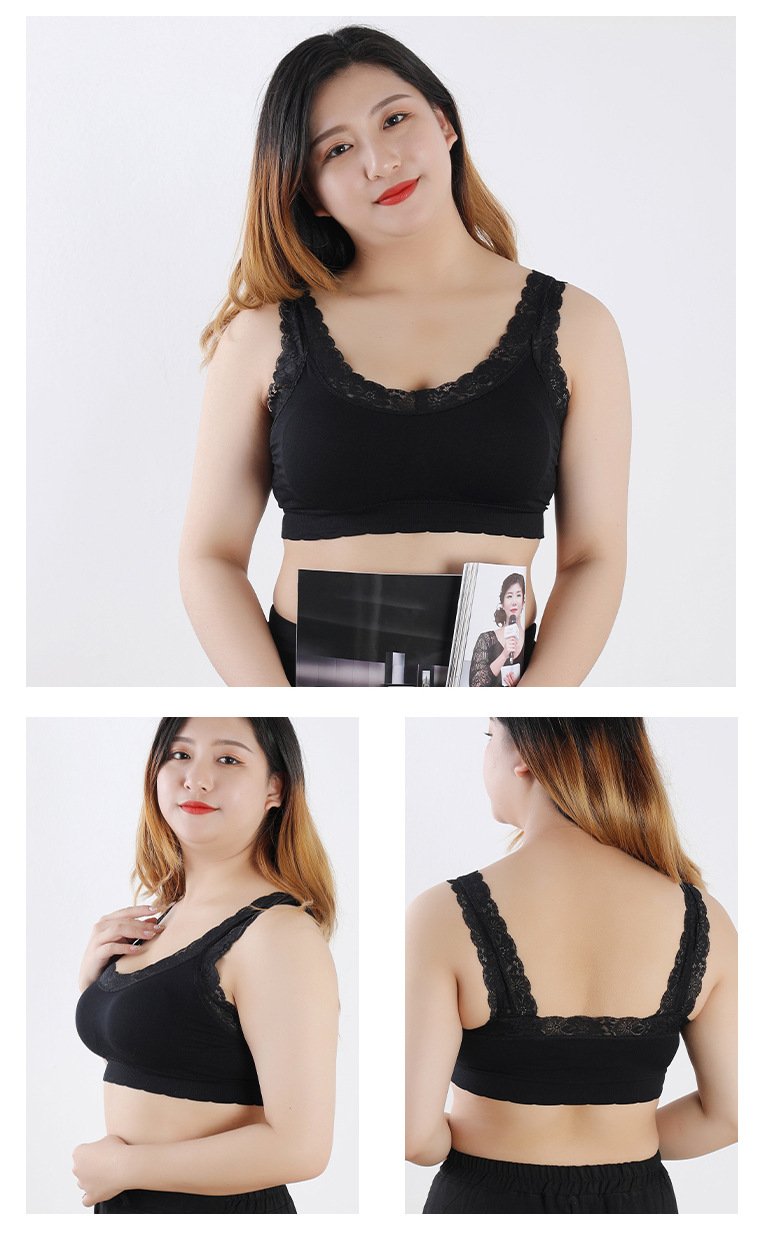 Women Bras Bralette Top Sexy Lace Flowers Underwear Ladies Beauty Back Lingerie Sports Push Up Bra Cozy Chest Tube Top 40-100kg