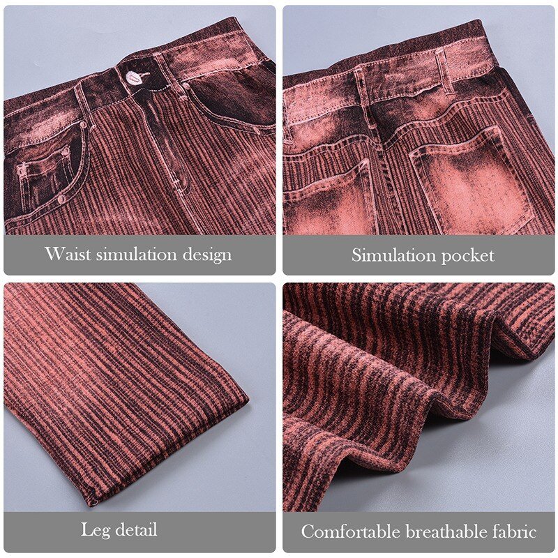 2022 Women Denim Print Leggings Fashion Slim Leggings Faux Jeans Leggings Stretch Printed Short Leggins Pants Summer Breeches 2022 Women Denim Print Leggings Fashion Slim Leggings Faux Jeans Leggings Stretch Printed Short Leggins Pants Summer Breeches