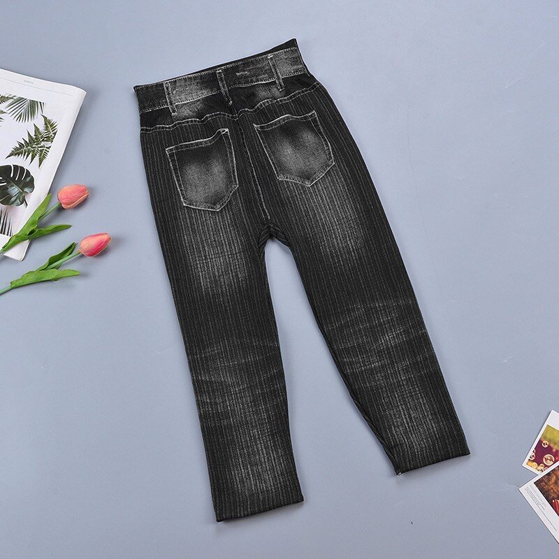 2022 Women Denim Print Leggings Fashion Slim Leggings Faux Jeans Leggings Stretch Printed Short Leggins Pants Summer Breeches 2022 Women Denim Print Leggings Fashion Slim Leggings Faux Jeans Leggings Stretch Printed Short Leggins Pants Summer Breeches