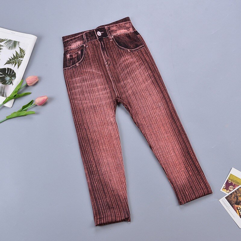 2022 Women Denim Print Leggings Fashion Slim Leggings Faux Jeans Leggings Stretch Printed Short Leggins Pants Summer Breeches 2022 Women Denim Print Leggings Fashion Slim Leggings Faux Jeans Leggings Stretch Printed Short Leggins Pants Summer Breeches