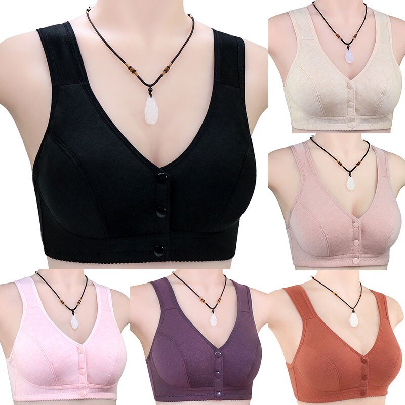 Fashion Push Up Bra Underwear Front Buckle Wireless Bralette Comfortable Breathable Sexy Lingerie Solid Color Intimates 2021 New