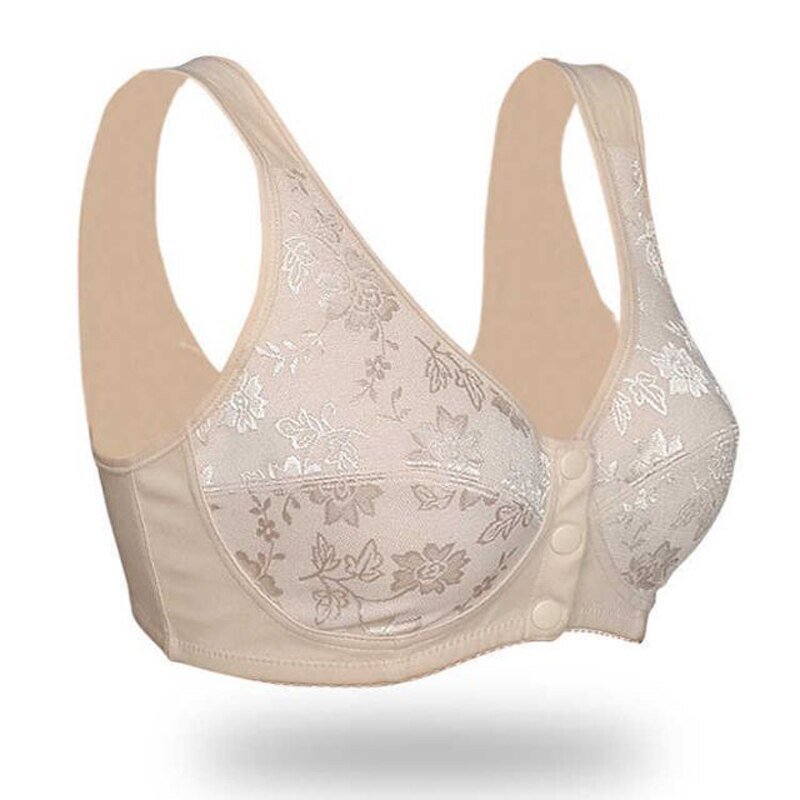 36~46 Summer Women Front Button Bra without padding Plus Size bras Mother's Cotton Wireless Underwear Large Bralette 5121 36~46 Summer Women Front Button Bra without padding Plus Size bras Mother's Cotton Wireless Underwear Large Bralette 5121