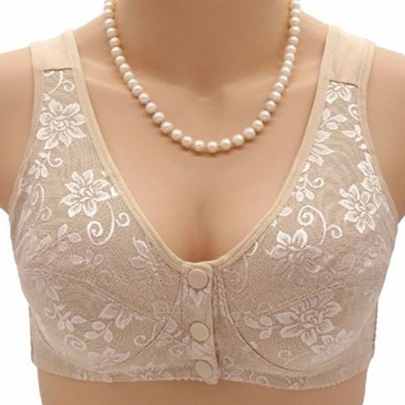 36~46 Summer Women Front Button Bra without padding Plus Size bras Mother's Cotton Wireless Underwear Large Bralette 5121 36~46 Summer Women Front Button Bra without padding Plus Size bras Mother's Cotton Wireless Underwear Large Bralette 5121