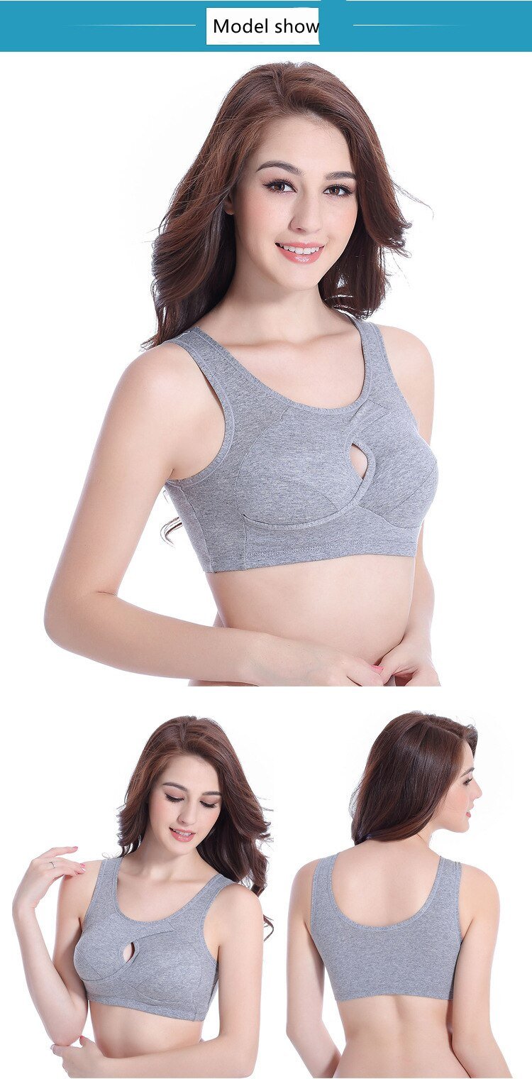 Fan Sweet Breathable Seamless Cotton Bra No Rims Women's Underwear Shockproof Gathers Bralette Comfortable Sleeping Brassiere