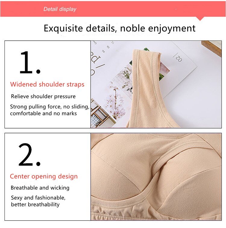 Fan Sweet Breathable Seamless Cotton Bra No Rims Women's Underwear Shockproof Gathers Bralette Comfortable Sleeping Brassiere