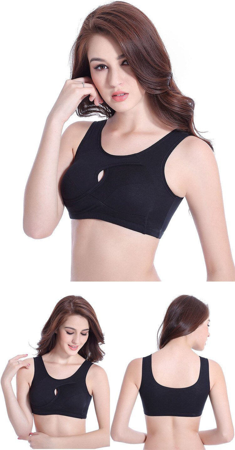 Fan Sweet Breathable Seamless Cotton Bra No Rims Women's Underwear Shockproof Gathers Bralette Comfortable Sleeping Brassiere