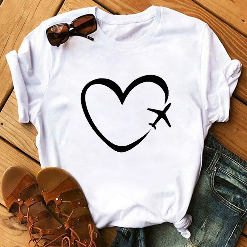 T Shirt For Women 2021 Printed Casual Harajuku Tee Shirts Summer Short Sleeve Woman Tops Female Tshirt Camiseta Mujer T Shirt For Women 2021 Printed Casual Harajuku Tee Shirts Summer Short Sleeve Woman Tops Female Tshirt Camiseta Mujer