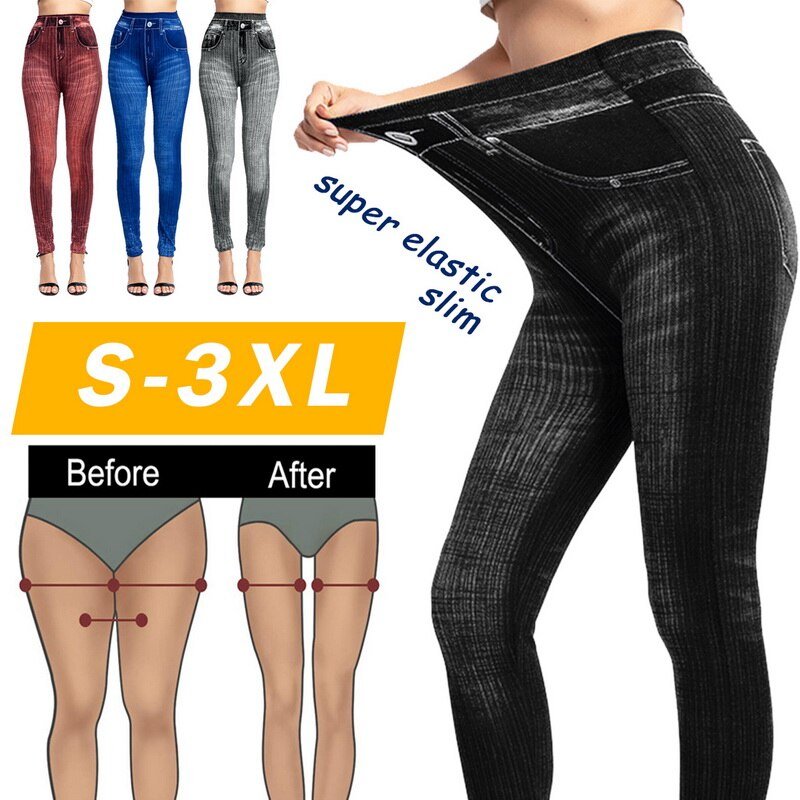 2021 New Women Elastic Jean Leggings Pants High Waist Slim Push Up Seamless Pencil Pants Denim Casual Pants 2021 New Women Elastic Jean Leggings Pants High Waist Slim Push Up Seamless Pencil Pants Denim Casual Pants