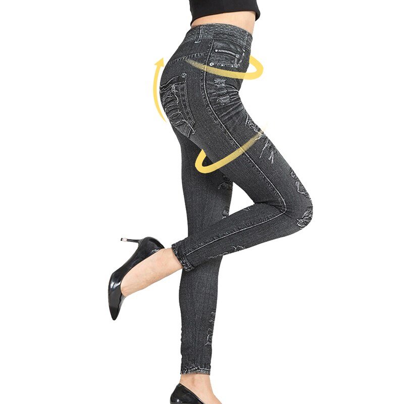 2021 New Women Elastic Jean Leggings Pants High Waist Slim Push Up Seamless Pencil Pants Denim Casual Pants 2021 New Women Elastic Jean Leggings Pants High Waist Slim Push Up Seamless Pencil Pants Denim Casual Pants