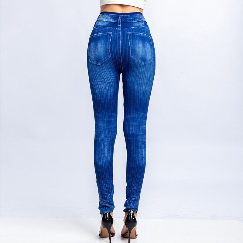 2021 New Women Elastic Jean Leggings Pants High Waist Slim Push Up Seamless Pencil Pants Denim Casual Pants 2021 New Women Elastic Jean Leggings Pants High Waist Slim Push Up Seamless Pencil Pants Denim Casual Pants