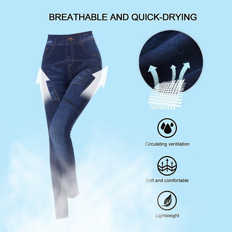 2021 New Women Elastic Jean Leggings Pants High Waist Slim Push Up Seamless Pencil Pants Denim Casual Pants 2021 New Women Elastic Jean Leggings Pants High Waist Slim Push Up Seamless Pencil Pants Denim Casual Pants