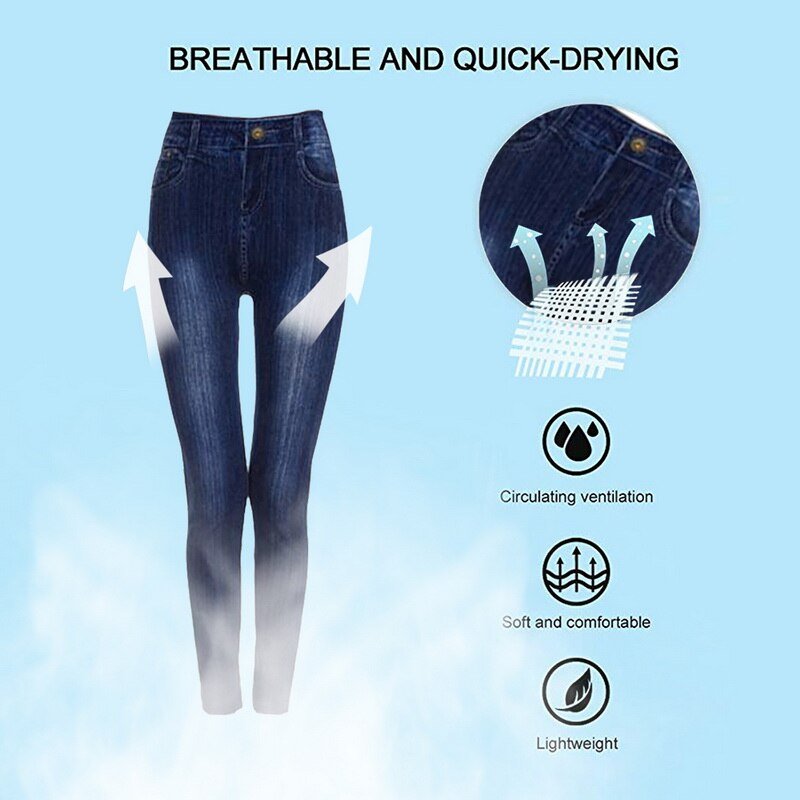 2021 New Women Elastic Jean Leggings Pants High Waist Slim Push Up Seamless Pencil Pants Denim Casual Pants 2021 New Women Elastic Jean Leggings Pants High Waist Slim Push Up Seamless Pencil Pants Denim Casual Pants