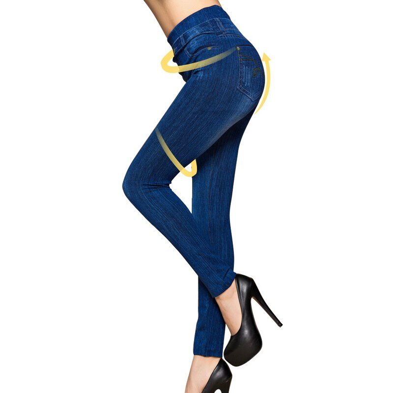 2021 New Women Elastic Jean Leggings Pants High Waist Slim Push Up Seamless Pencil Pants Denim Casual Pants 2021 New Women Elastic Jean Leggings Pants High Waist Slim Push Up Seamless Pencil Pants Denim Casual Pants