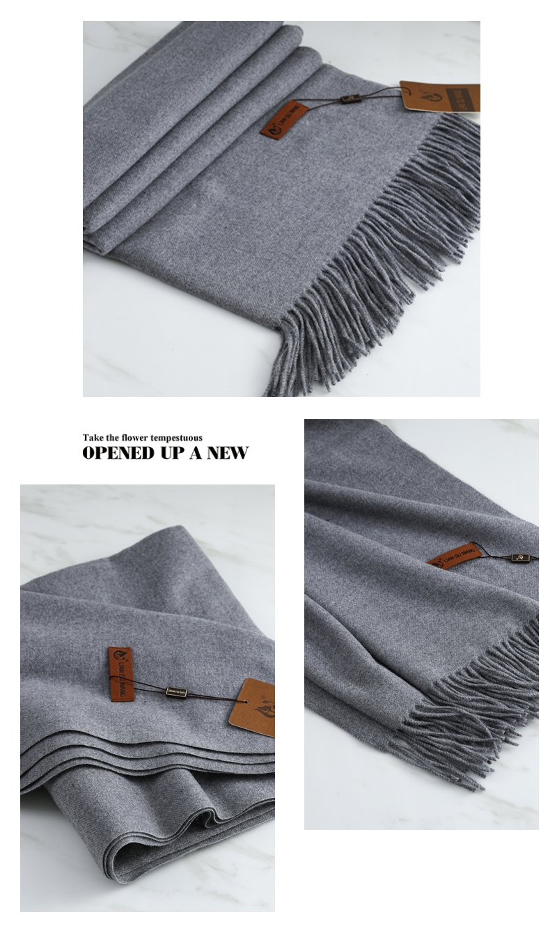 2022 Winter Cashmere Scarf Women Thick Warm Pashmina Shawls Wraps Solid Color Tassel Lady Blanket Echarpe Bufanda Hijab